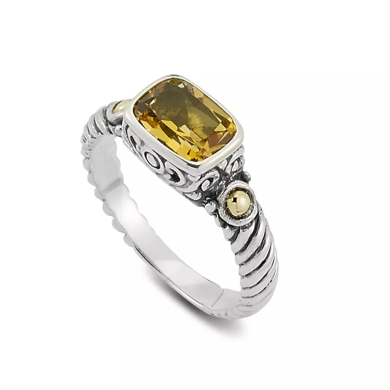 Emerald Engagement Rings-Gede Ring- Citrine