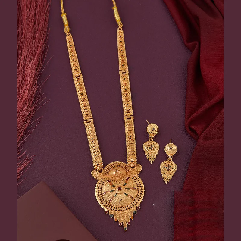 Personalized Birthstone Necklaces-Kalpna Sales Gold Plated Meenakari Necklace Set