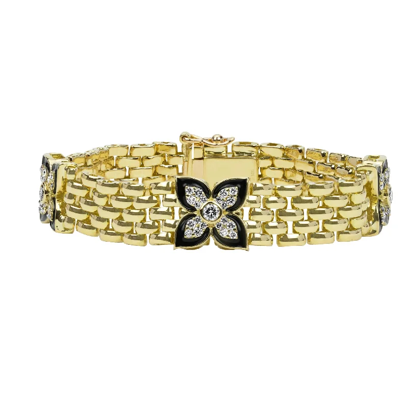 Silver Plated Bracelets-Bracelet - Diamond (enamel)