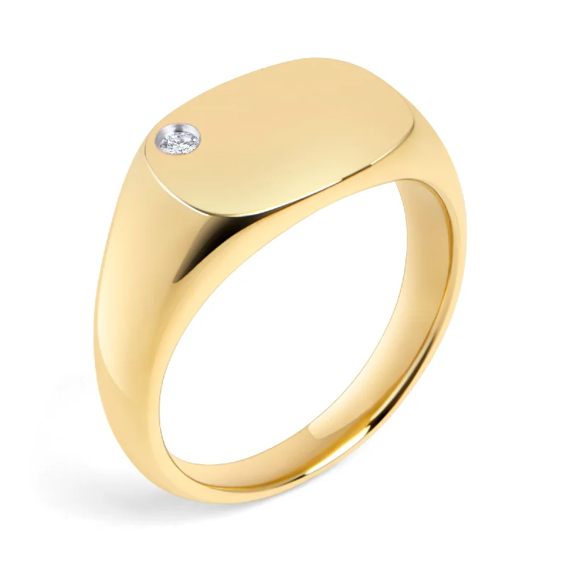 Simple Gold Rings for Men-Calli Ring