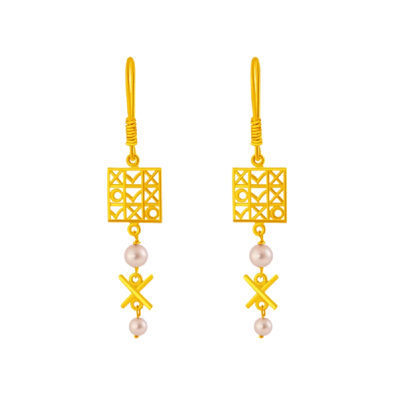 Trendy Earrings for Teens-14KT (585) Yellow Gold Clip-on Earrings For Women