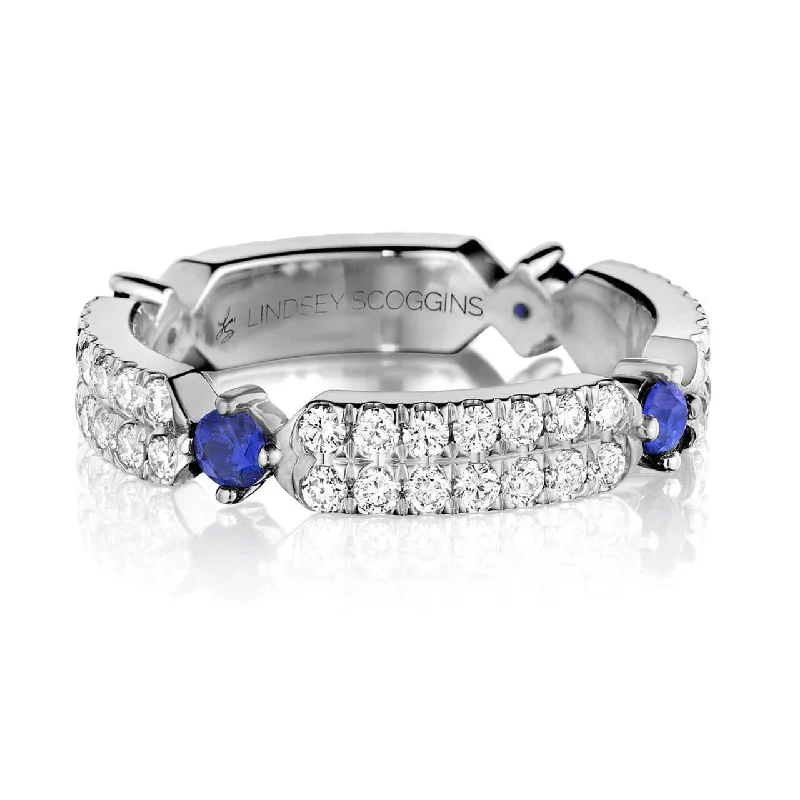 Birthstone Rings for Couples-CHANCE MILESTONE SAPPHIRE