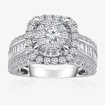 Pear-Shaped Diamond Rings-14K WHITE GOLD LAB GROWN DIAMOND RING