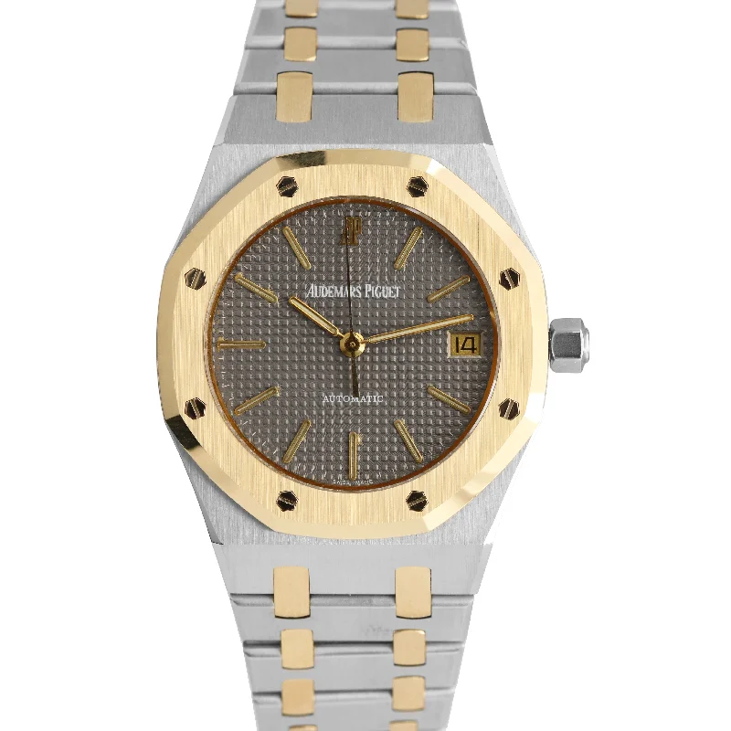 Solar-Powered Watches with Time Zones-Audemars Piguet Royal Oak 14790SA 18K Gold Steel Two Tone 36mm Automatic Watch