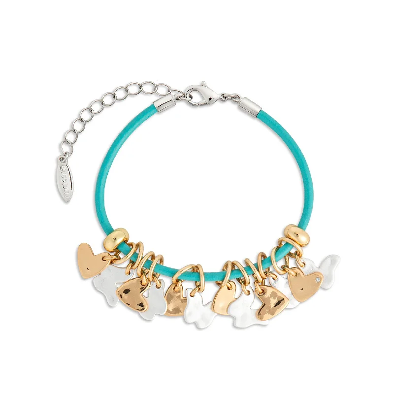 Gemstone Tennis Bracelets-Demdaco Giving Collection Hearts and Butterflies Charm Bracelet