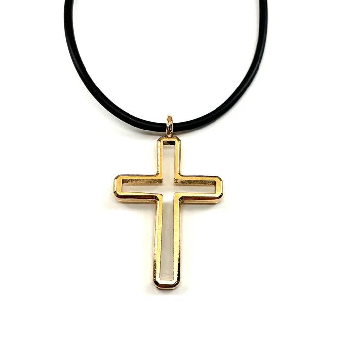 Designer Necklaces for Women-Cross Gold Pendant Necklace