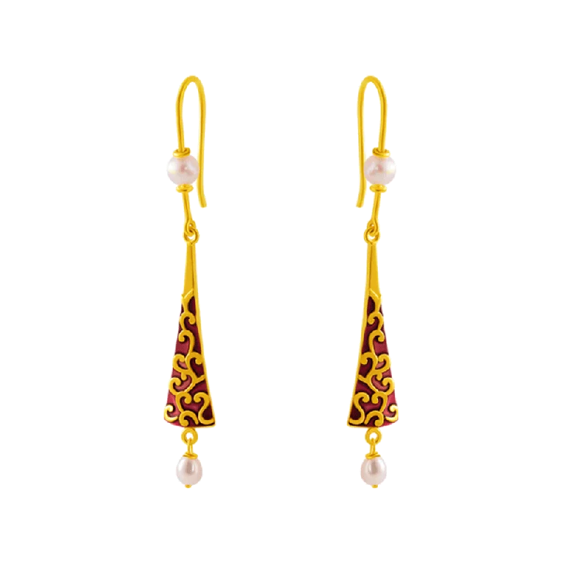 Bold Statement Earrings-14KT (585) Yellow Gold Clip-on Earrings For Women