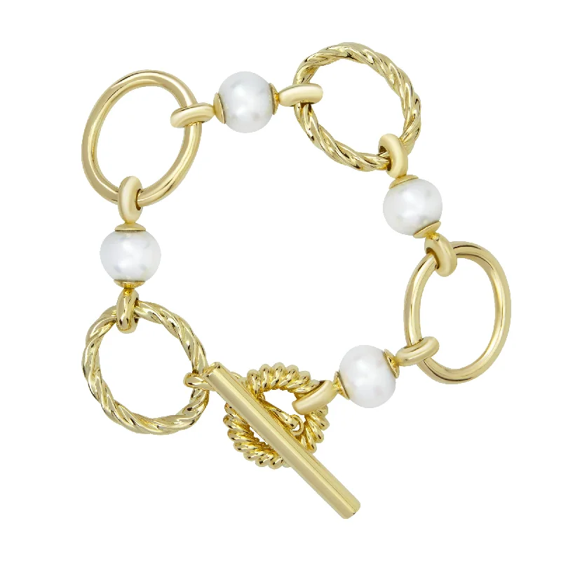 Adjustable Metal Bracelets-Toggle Bracelet - South Sea Pearl (2366A)