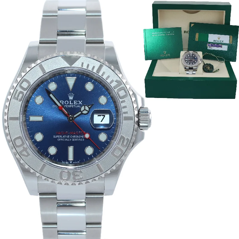 Trendy Digital Watches-2020 PAPERS Rolex Yacht-Master 126622 Steel Platinum Blue 40mm Watch Box