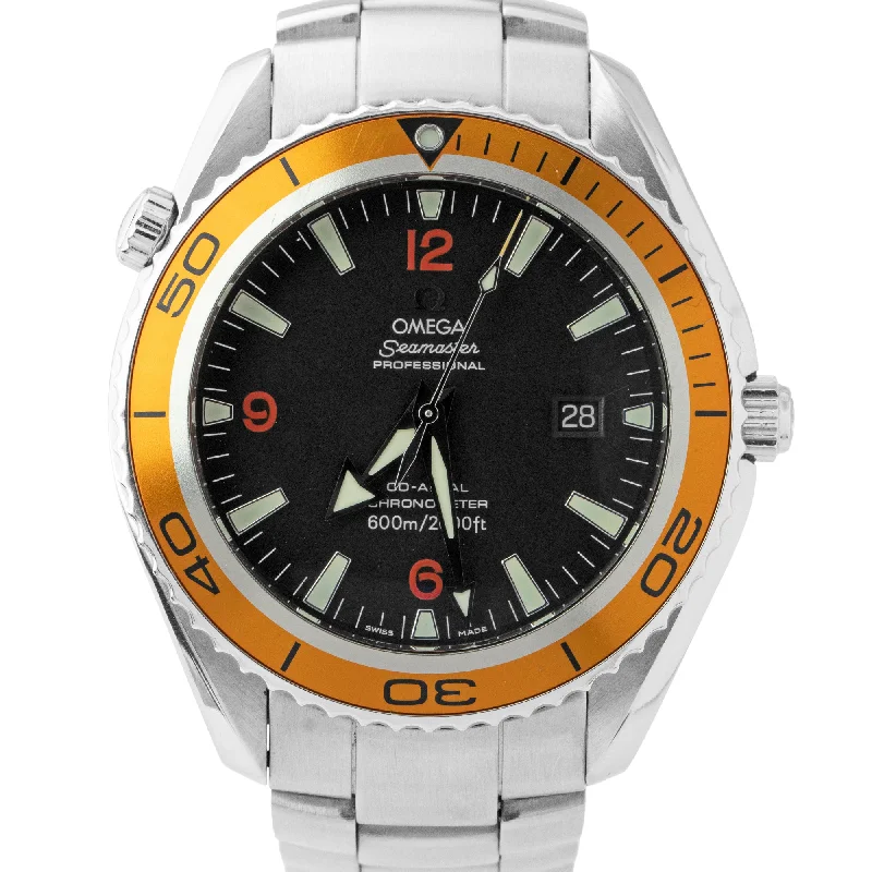 Smart Watches for Kids-Omega Seamaster Planet Ocean Orange 45.5mm Steel Co-Axial 600M 2208.50.00 Watch