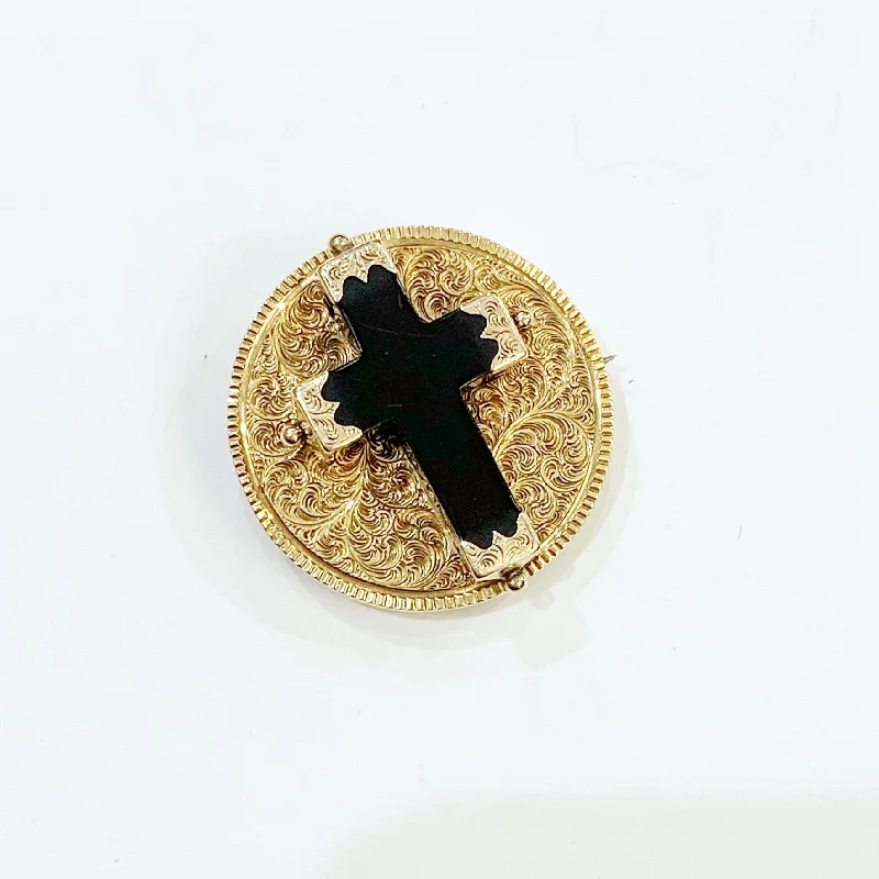 Simple Custom Brooch for Special Events-Simple Custom Brooch for Special Events-Estate Collection Brooch - Antique Cross