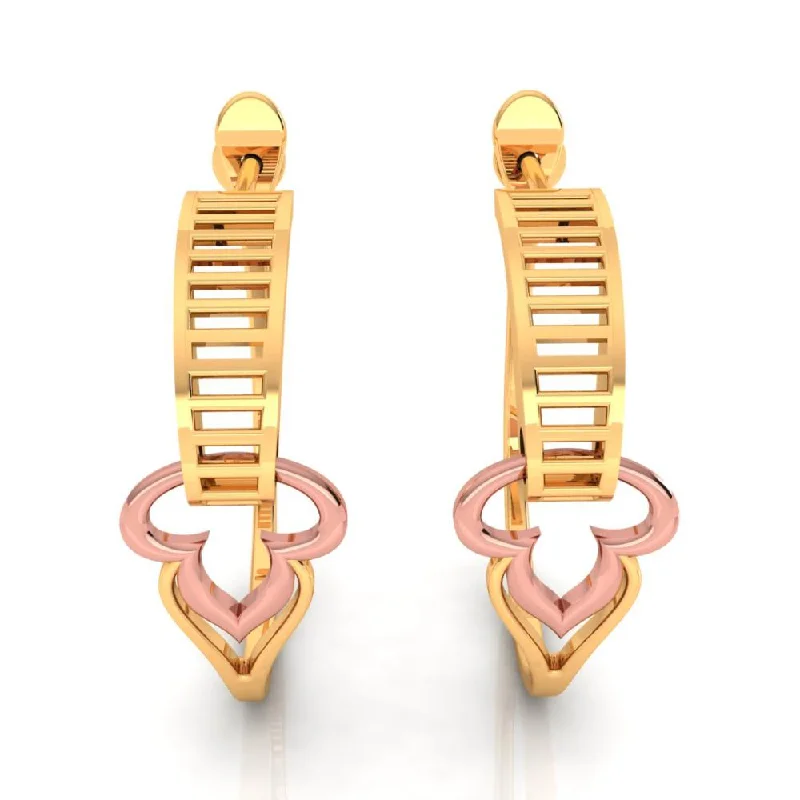 Colorful Dangle Earrings-Earrings Made Of 22k Solid Gold With A Subtle Yellow Gold Tint