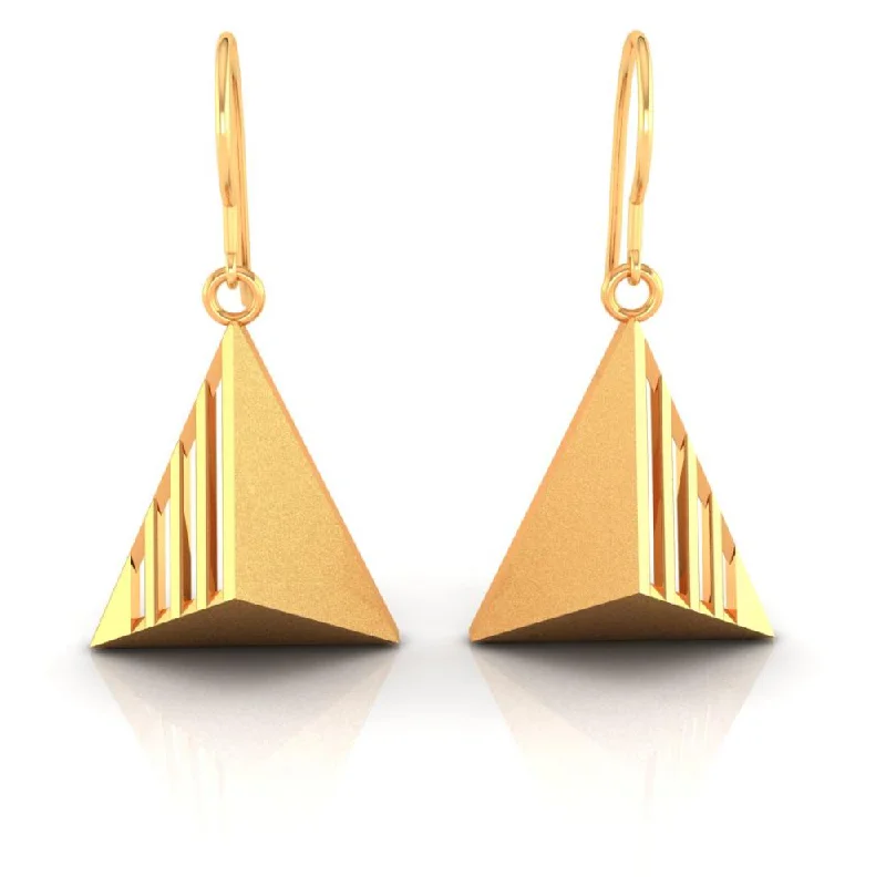 Silver Earring Cuffs-22k Beautiful Gold Earrings In The Shape Of A Cone