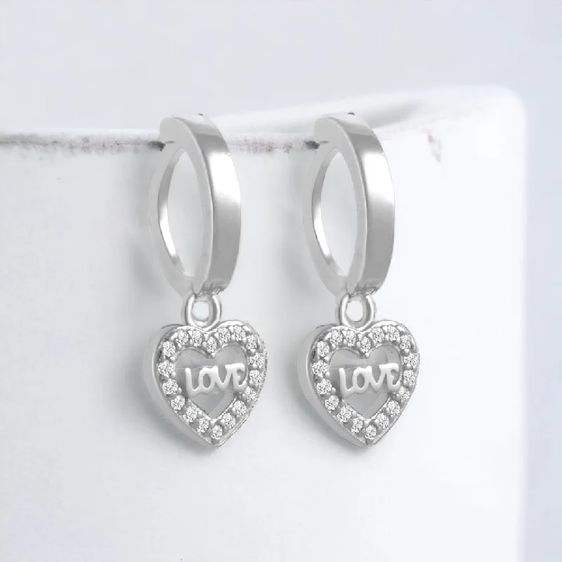 Long Dangle Earrings-Heart Shape Drop Earrings For Women & Girls