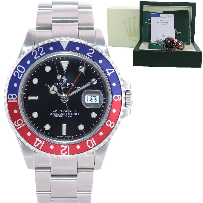 Digital Touchscreen Watches for Men-PAPERS 2001 Rolex GMT-Master Pepsi Error Stick Steel Blue Red 16710 BLRO Watch