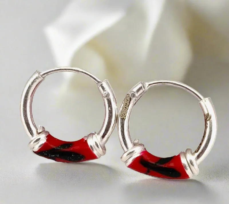 Large Hoop Earrings-Sterling Silver Clip on Hoop Earrings For Women & Girls