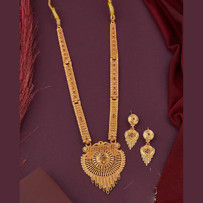 Elegant Turquoise Necklaces-Kalpna Sales Gold Plated Meenakari Necklace Set