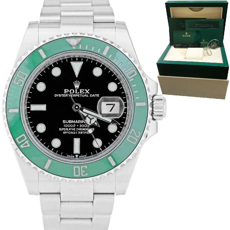 Stylish Sports Watches with GPS-2021 Rolex Submariner 41mm Date GREEN KERMIT Stainless Ceramic Watch 126610 LV