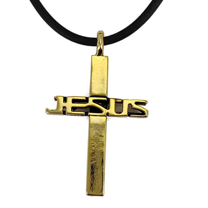 Unique Layered Necklaces-Jesus Cross Gold Necklace