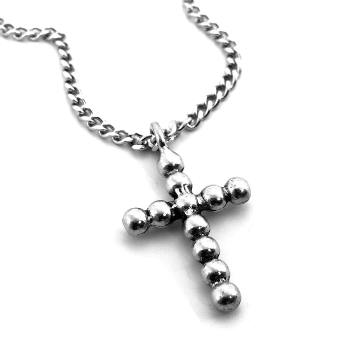 Birthstone Necklaces for Gifts-Ball Cross Necklace