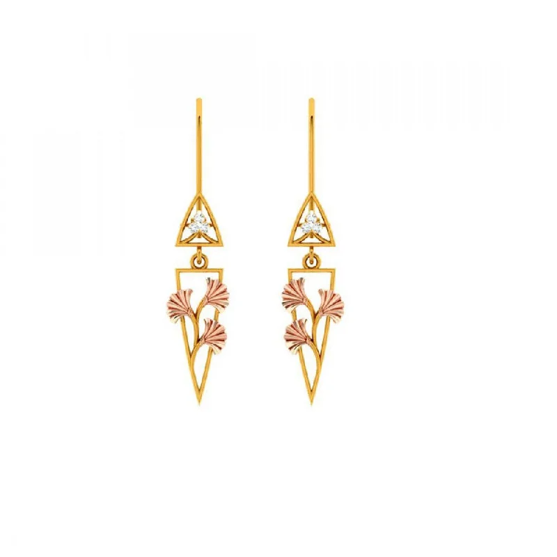 Classic Silver Earrings-22KT (916) Yellow Gold Earrings For Women