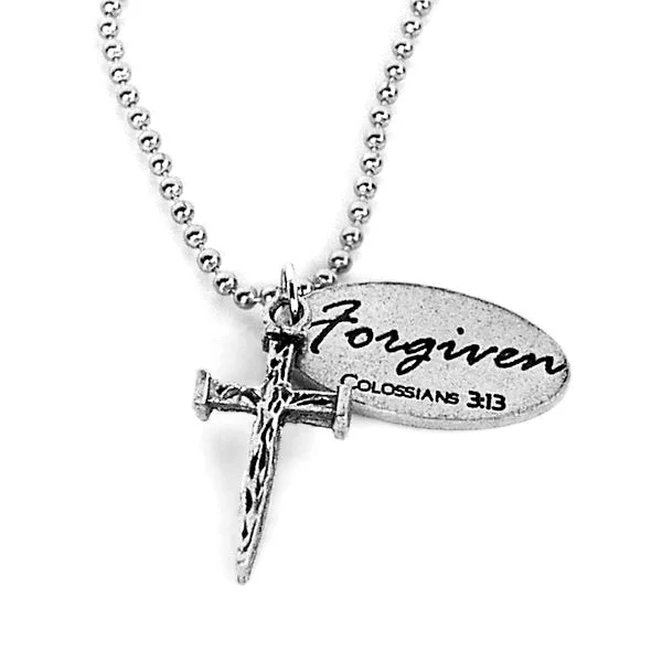 Sparkling Swarovski Necklaces-Nail Cross Tag Necklace