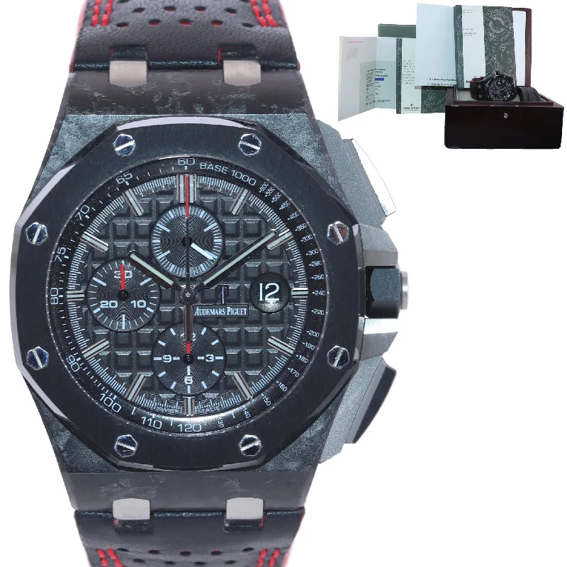 Affordable Smart Watches for Women-Papers Audemars Piguet Royal Oak Carbon Black 44mm Watch 26400AU.OO.A002CA.01