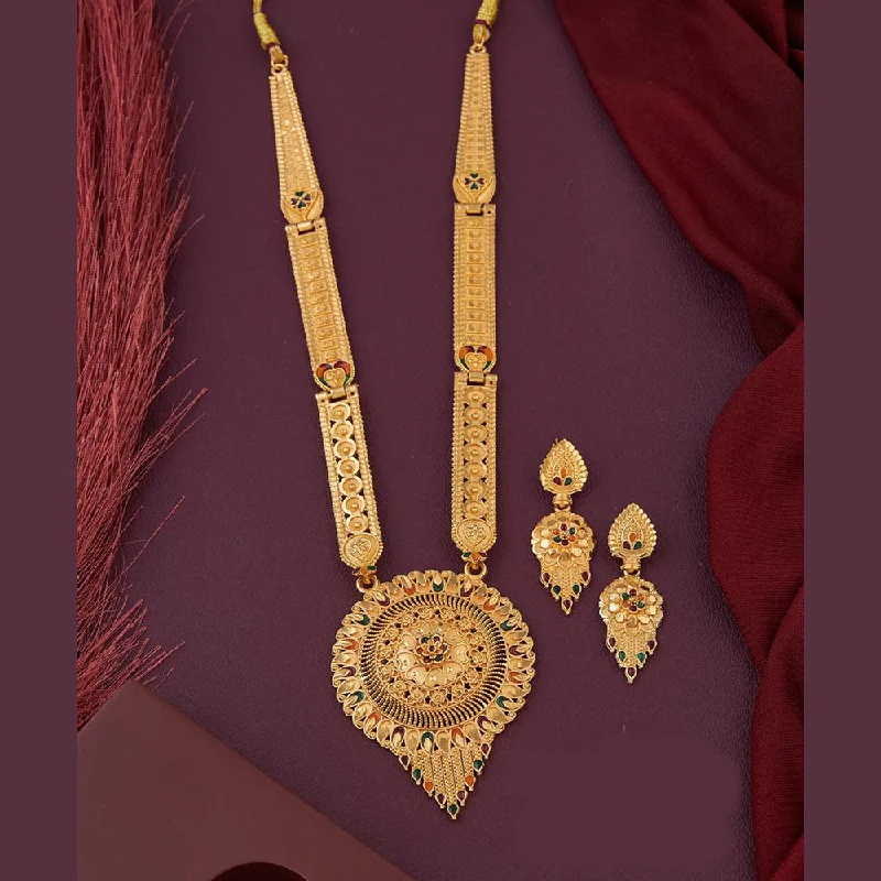 Vintage Necklace Sets-Kalpna Sales Gold Plated Meenakari Necklace Set