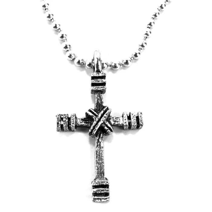 Classic Gold Pendant Necklaces-Rugged Cross Necklace Silver