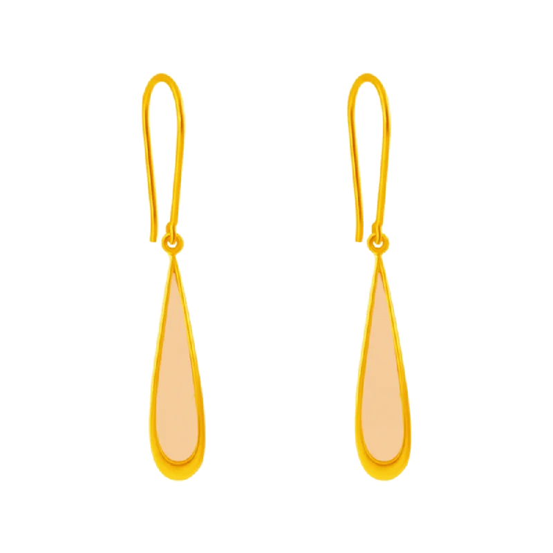 Bridal Earrings for Bridesmaids-14KT (585) Yellow Gold Clip-on Earrings For Women