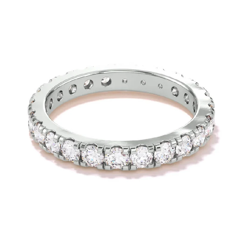 Fashionable Cocktail Rings-SIGNATURE COMFORT FIT 2.5MM ROUND BRILLIANT DIAMOND ETERNITY BAND