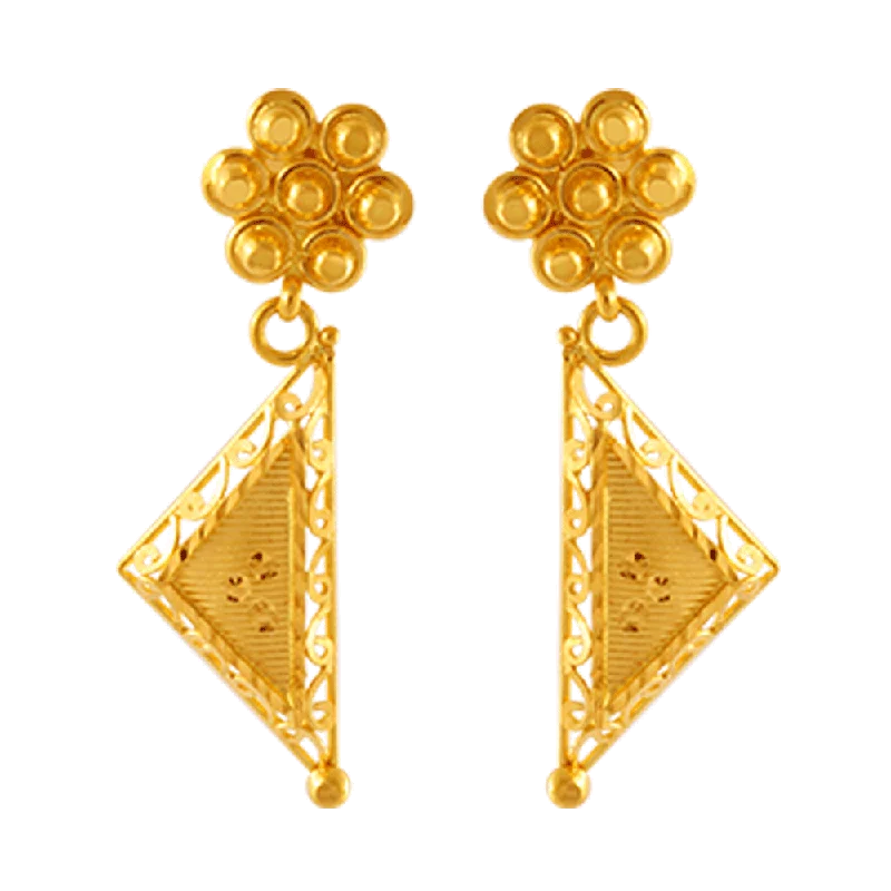 Silver Ear Cuffs-22KT Yellow Gold Jhumki Earrings For Women