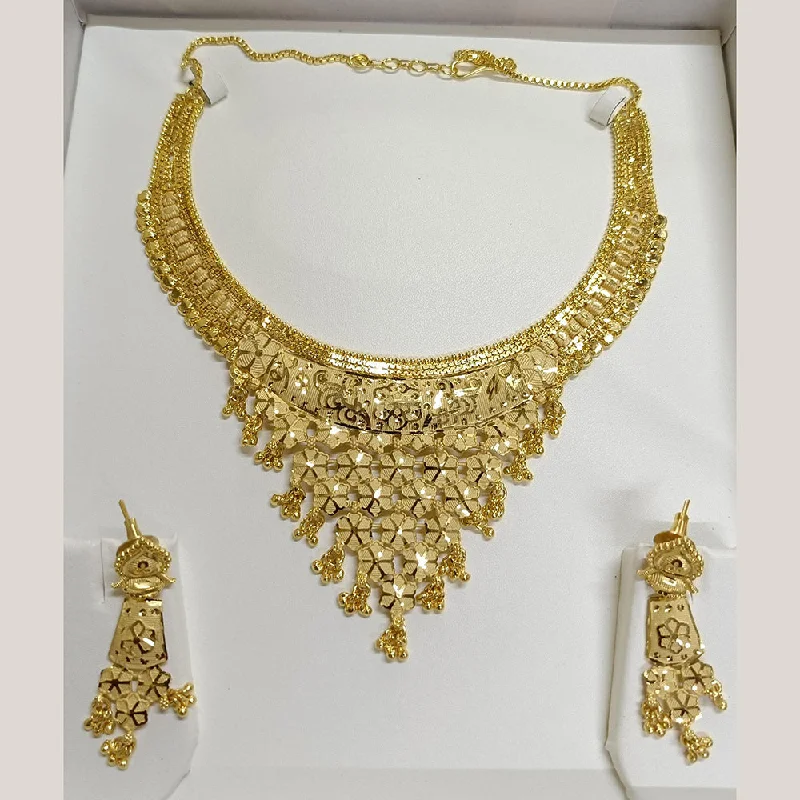 Silver Choker Necklaces-Pari Art Jewellery Forming Necklace Set