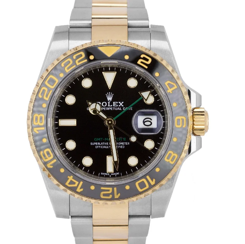 Smart Watches for Fitness Enthusiasts-Rolex GMT-Master II Ceramic Black Two-Tone Stainless Date 40mm Watch 116713