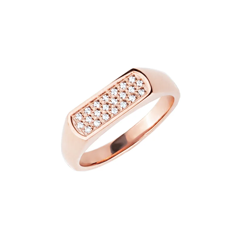 Vintage Gold Rings-Signet Chic Ring