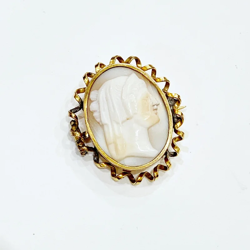 Custom Brooch for Special Occasions-Custom Brooch for Special Occasions-Estate Collection Cameo - Antique Brooch