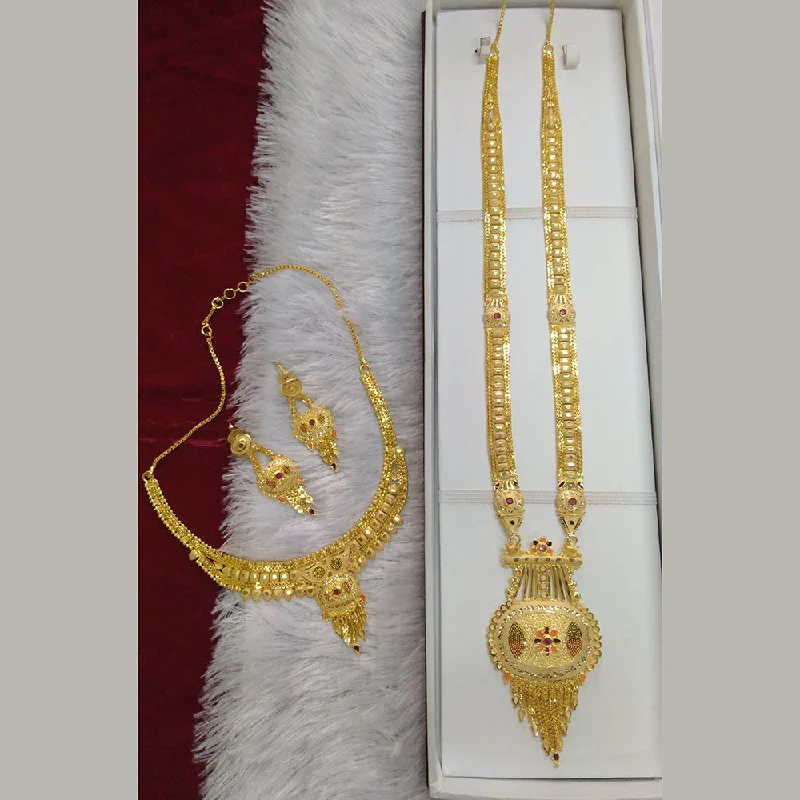 Romantic Necklaces for Couples-Pari Art Jewellery Forming Double Necklace Set