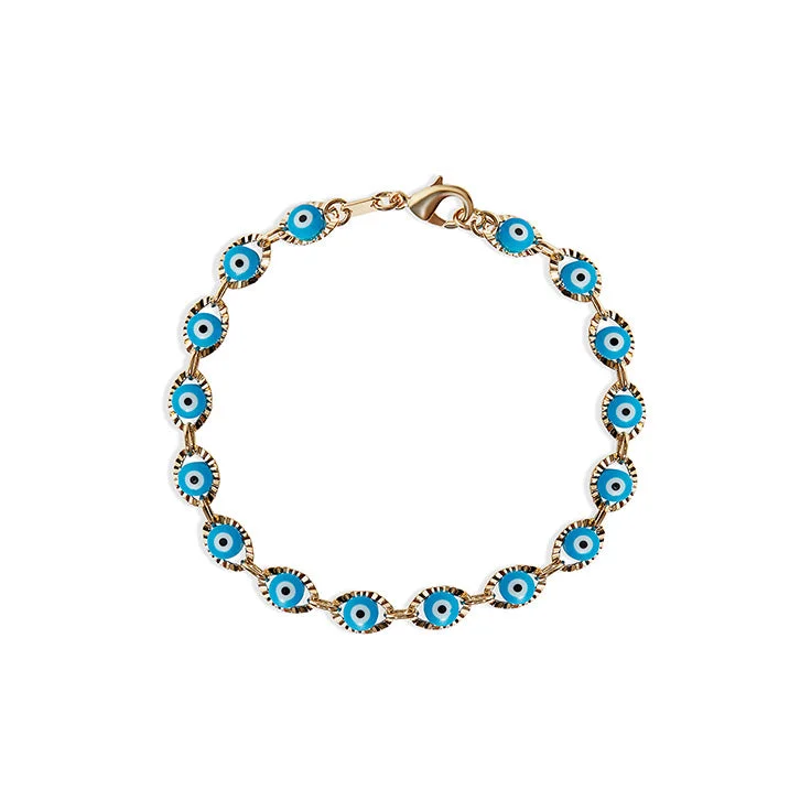 Colorful Friendship Bracelets-THE LIGHT BLUE EVIL EYE BRACELET