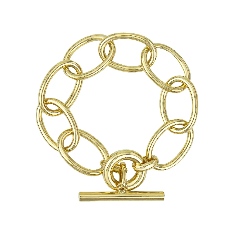 Luxury Gold Bracelets-Toggle Bracelet