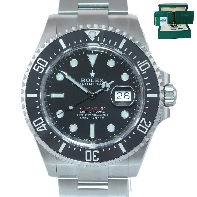 Digital Watches with Stopwatch Function-2019 PAPERS Mark II Rolex Red Sea-Dweller 43mm 126600 Steel Watch Box