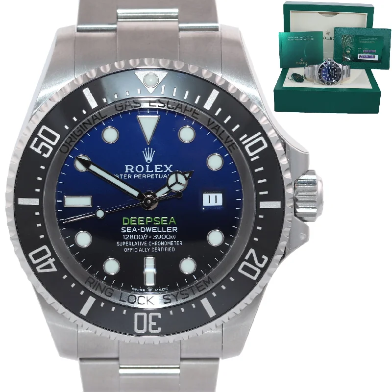 Classic Swiss Watches for Men-New March 2022 Papers Rolex Sea-Dweller Deepsea Cameron Blue 126660 Watch Box