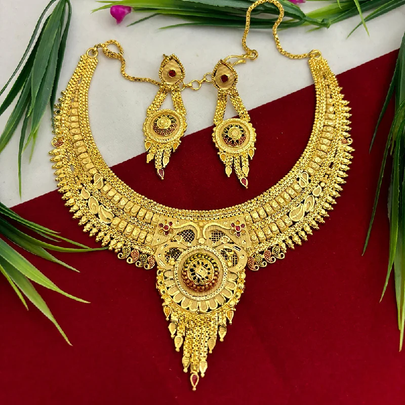 Gold and Diamond Necklaces-Pari Art Jewellery Forming Necklace Set