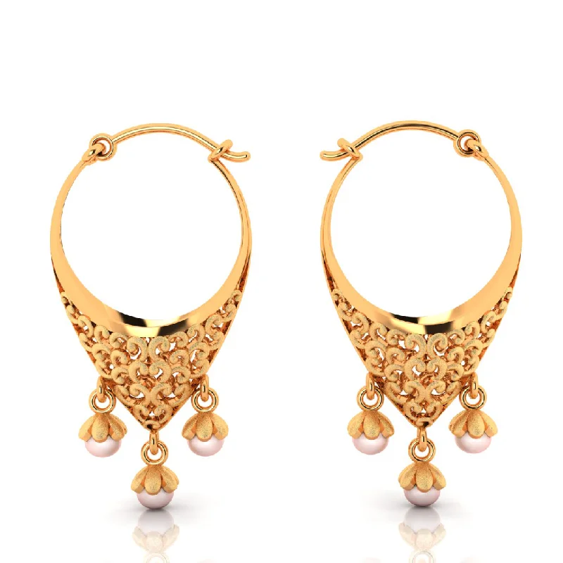 Luxury Diamond Earrings-14k Beautiful Gold Earrings With Detailed Craftsmanship