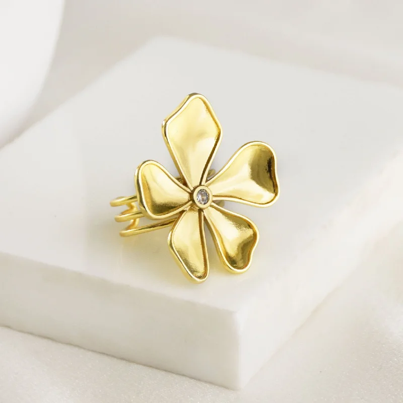 Handmade Gold Rings-Wild Flower Ring