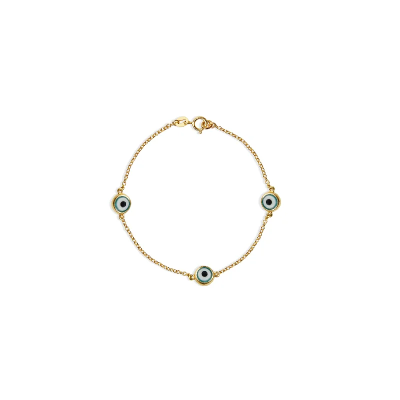 Tennis Bracelets with Diamonds-THE THREE EVIL EYE BRACELET