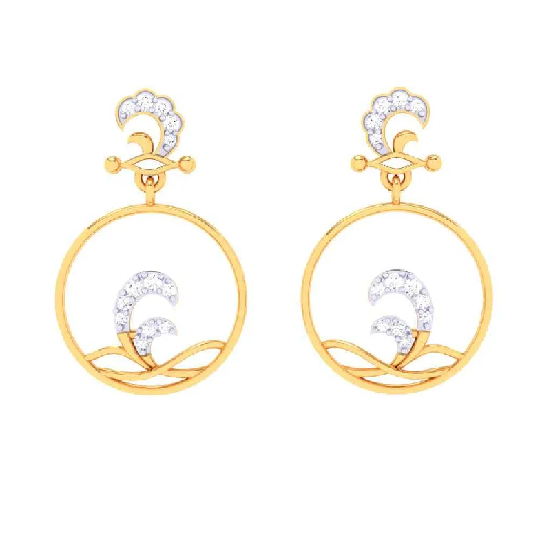 Classic Hoop Earrings-14k Gold Earrings Gems & Hoop Design From Amazea Collection