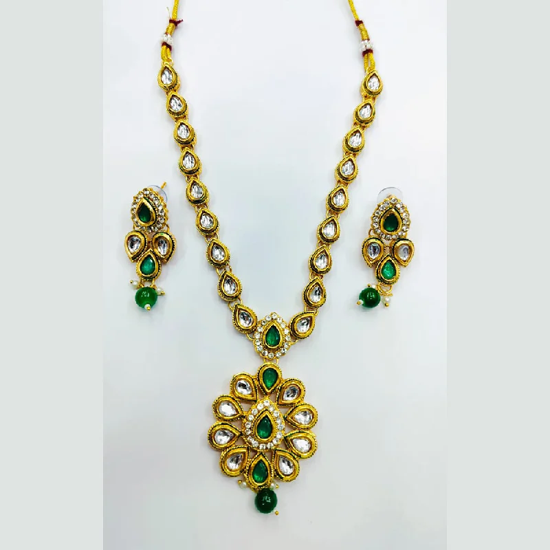 Chunky Chain Necklaces-Manisha Jewellery Gold Plated Austrian Stone Necklace Set