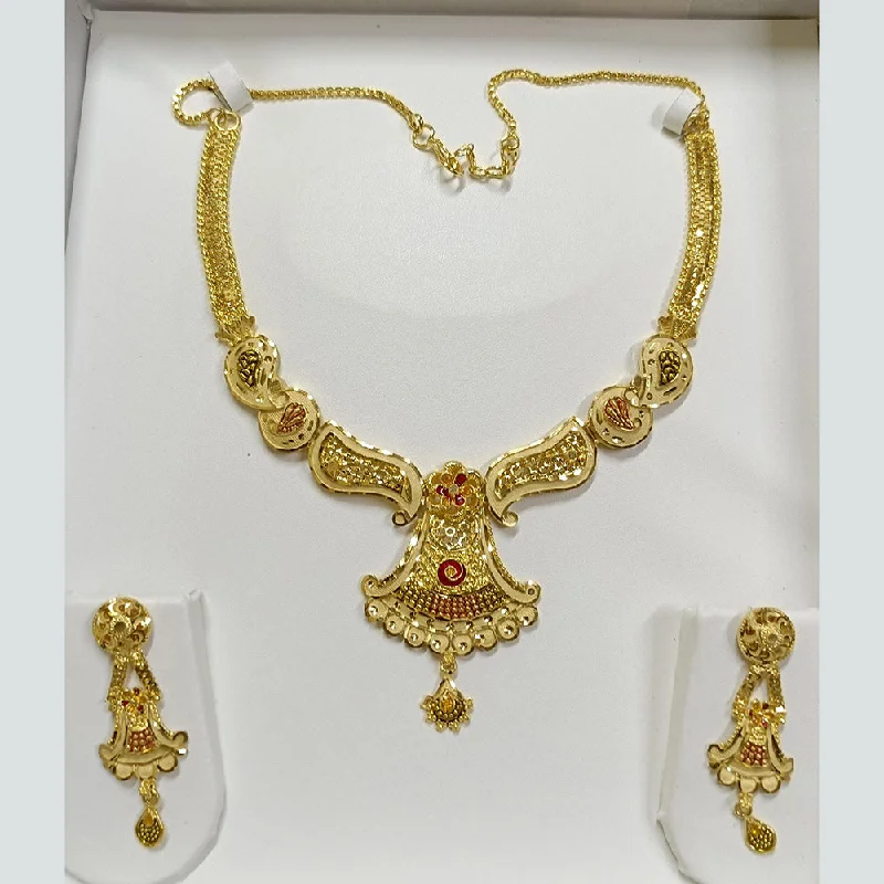 Classic Diamond Pendant Necklaces-Pari Art Jewellery Forming Necklace Set