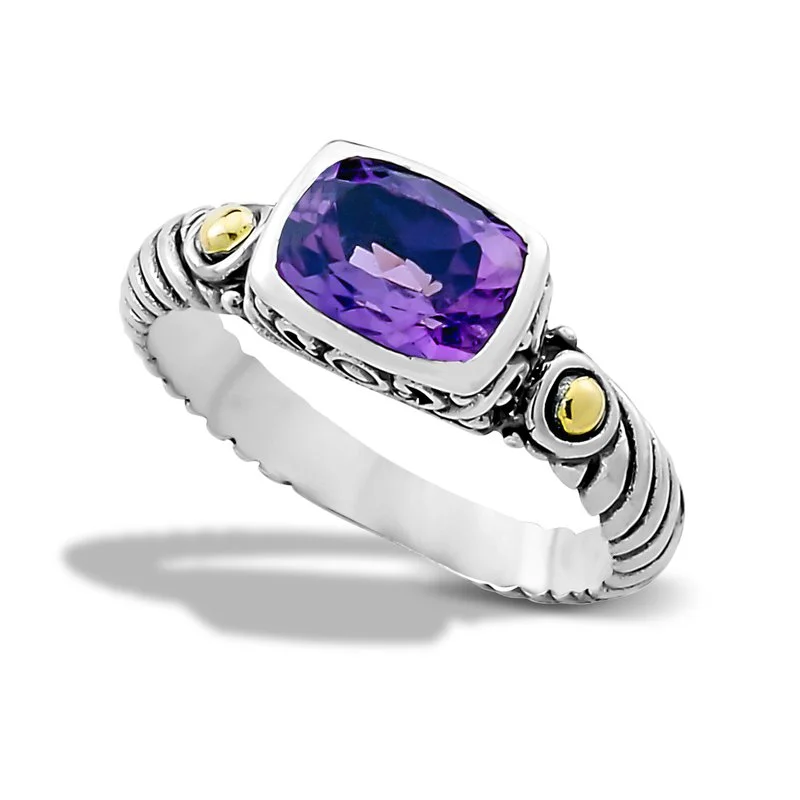 Colorful Gemstone Rings-Gede Ring- Amethyst