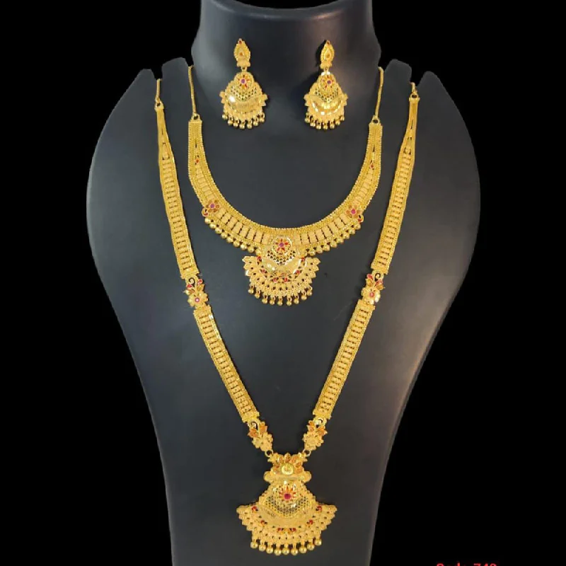 Unique Personalized Necklaces-Pari Art Jewellery Forming Double Necklace Set